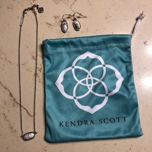 Kendra Scott White Howlite Necklace & Earring Set